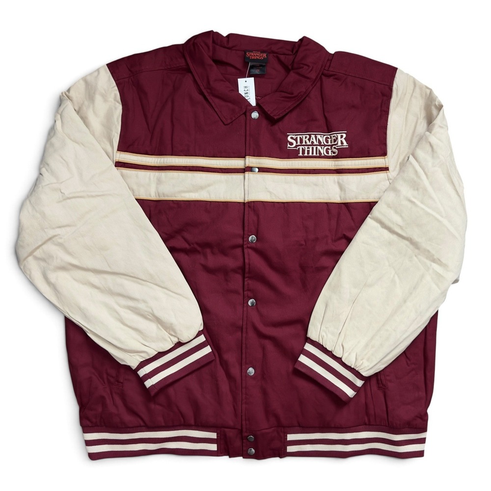 Stranger Things Varsity Bomber Embroidered Jacket Unisex Size 4X - Picture 2 of 9